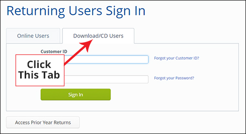 Download/CD Users tab